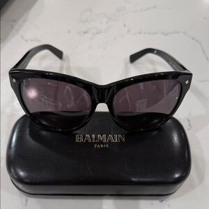 Balmain Black Sunglasses with Gold Accents